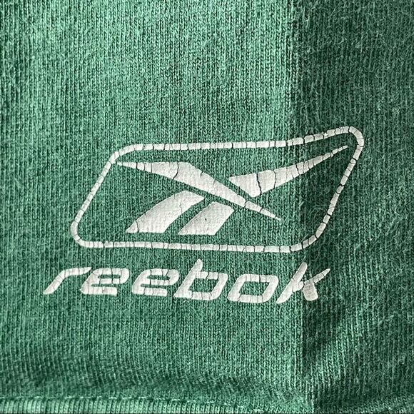 VINTAGE Reebok New York Jets Logo Solid Green Short Sleeve Tee Short Cotton L - Picture 5 of 9